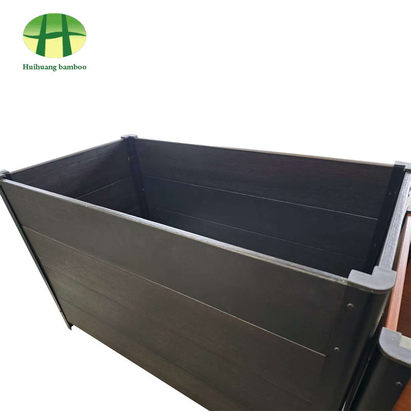 Kültéri időjárásálló bambusz ültető kompozit fa ültető doboz Kültéri időjárásálló bambusz ültető kompozit fa ültető doboz