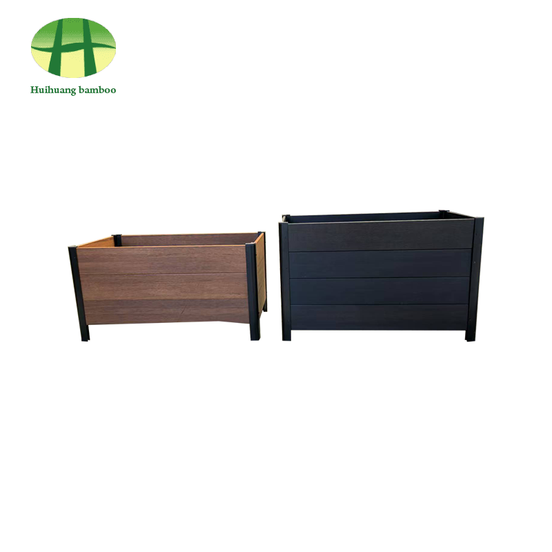 Kültéri időjárásálló bambusz ültető kompozit fa ültető doboz Kültéri időjárásálló bambusz ültető kompozit fa ültető doboz